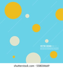 Modern background pattern design with composition of rounded objects and dot lines.  Vector illustration.