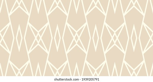 modern background pattern with geometric ornament on beige background. Wallpaper texture for your design. Vector illustration