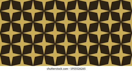 Modern background pattern with gold stars on a black background wallpaper. Great for postcards, covers, wallpapers. Seamless pattern, texture for your design. Vector illustration 