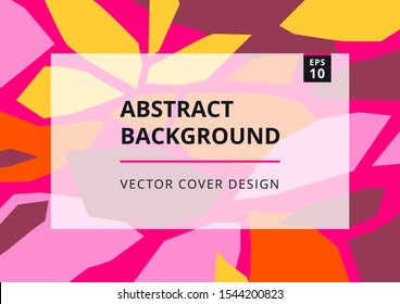 Modern background with pink geometric shapes in scandinavian style. Simple creative layout template for brochure, flyer, banner and presentation. Abstract vector illustration
