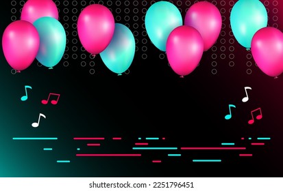 Fondo moderno con globos rojos y azules ilustraciones vectoriales premium vector