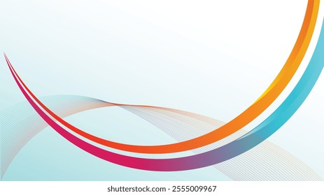 Modern background with  ribbon of line. Abstract of flying line. Suit for  presentation, flyer, card, web page, brochure, presentation, banner, backdrop, presentation, poster, voucher, card, etc 