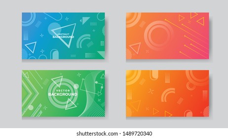 Modern background set gradient color