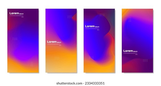 Conjunto de fondo moderno, Color de gradiente de diseño minimalista moderno, Vector eps 10.