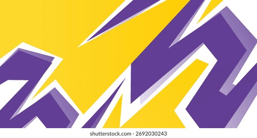 Modern Background with Shadows and Gradients - Perfect for Business Cards, Brochures or Pamphlets. Motion lines background. Minimal wave flow backdrop. Modern yellow purple abstract background