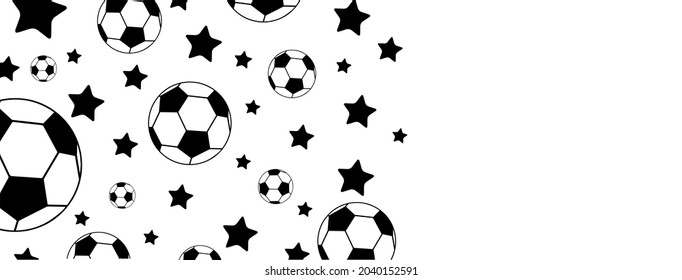 Modern background with soccer football ball and stars