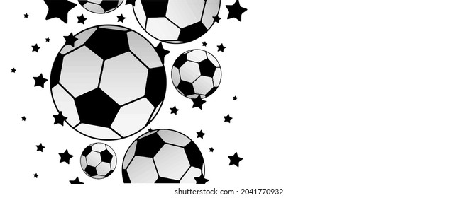 Modern background with soccer football ball and stars