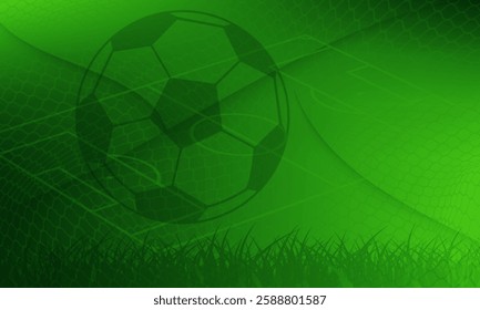 Modern background with soccer football ball.