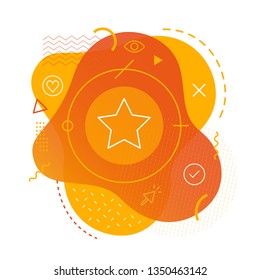 Modern background with star icon