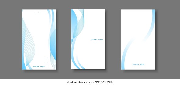  Modern background. story template, blue and white colors