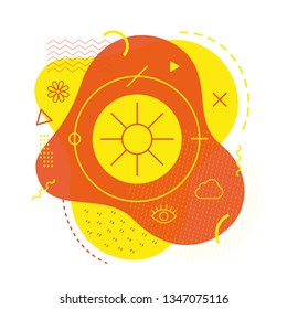 Modern background with sun icon