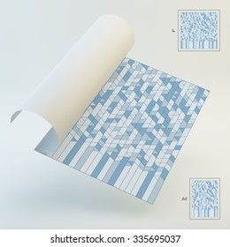 Modern Background Template for Brochure, Magazine or Notebook.