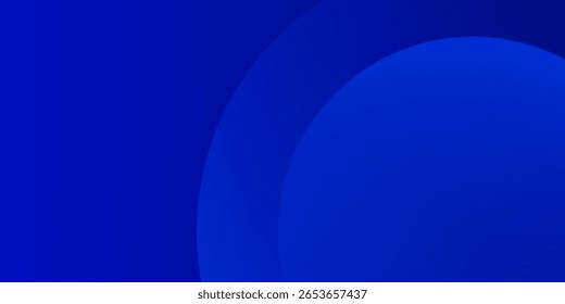 Plantilla de fondo moderna con degradado azul oscuro y azul, efecto de círculo, conveniente para el fondo, Fondo de pantalla, pantalla de inicio, tema. Vector