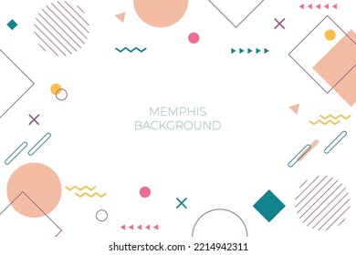 modern background template memphis style