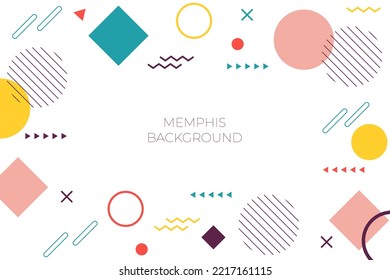 modern background template memphis style