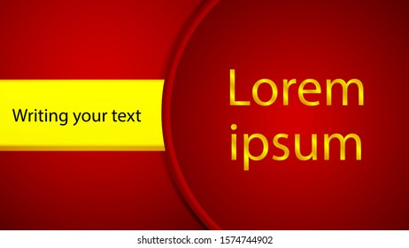Modern background template with red golden concept suitable for Web design, Holiday banner ,Greetings card, Member card- Vector EPS.10