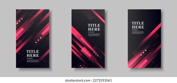 Modern background. template story, abstract frame, colorful, gradation, business, collection set eps 10