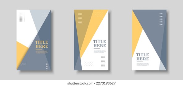 Modern background. template story, abstract frame, colorful, gradation, business, collection set eps 10