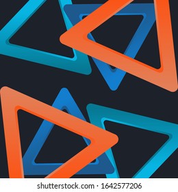 Modern background template. There is a 3d triangle graphic background design. Vector pop banner modern background. Vector illustration