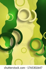 Modern background texture geometric pattern of rings and halftones for the design of cover, brochure, poster, banner. Template for your business. Vector illustration