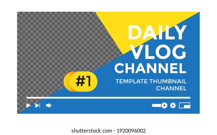 Modern background thumbnail template. Vector illustration.