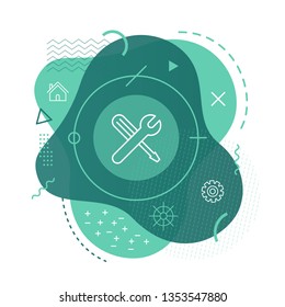 Modern background with tools icon