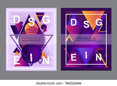 Modern Background Traingle Abstract Purple Creative Concept