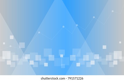 Modern Background with Transparency and Shapes: Triangles, Squares, Lines and Dots 
