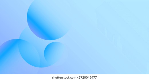 Fondo moderno, círculos azules degradados transparentes apilados en un fondo azul con espacio de copia abstracto