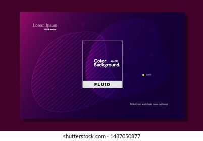 Modern background. Trendy fluid flow gradient shape composition eps10 -vector
