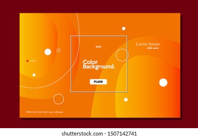 Modern background. Trendy gradient color. Orange banckground. Fluid style composition eps10 -Vector