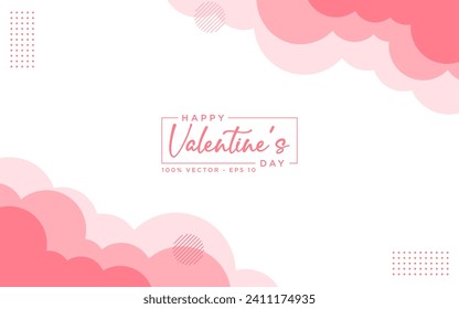 Modern background of valentine's day, romance, hearts, design vector template editable and resizable EPS 10