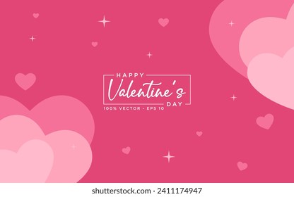 Modern background of valentine's day, romance, hearts, design vector template editable and resizable EPS 10