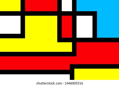 modern background. Vector illustration bright design. Stylish decorative. geometric ornament red, blue, yellow, white and black colors. Abstract wallpaper design