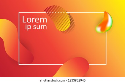 Modern background vector template for brochure, template flyer cover and catalog , abstract fluid 3D shapes full colors , graphic illustratin isolated

