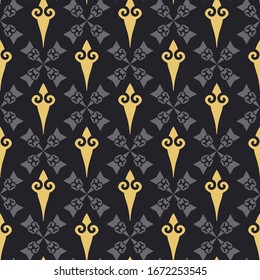 Modern Background Vector | Texture Pattern | Black And Gold | Seamless Wallpaper For Interior Design 