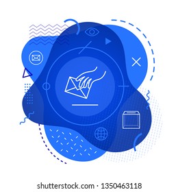 Modern background with vote icon