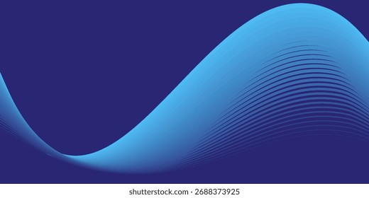 Fondo moderno con ondas para el Anuncio. Mediano tamaño de Anuncio. Fondo de Vector con líneas. Elemento para abstracto moderno