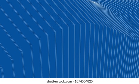 Moderner Hintergrund von Wellen vieler Oberflächen. Vektorgrafik. Ausgerendert von 3d