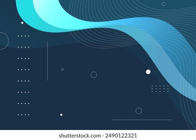 modern background with waving line and random shape