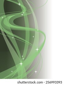 Modern Background with Wavy Lines and Sparkles.