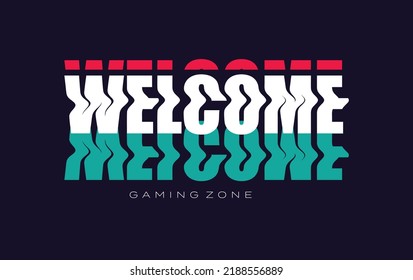 Modern Background Welcome Template. welcome text