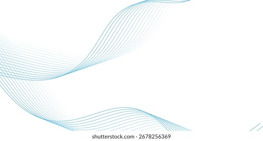 modern background with white light blue stripes. vector line illustration eps10