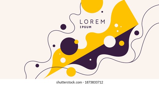 Fondos modernos con formas dinámicas abstractas. Composiciones de puntos de color. Ilustración vectorial. Plantilla de diseño e ideas creativas.