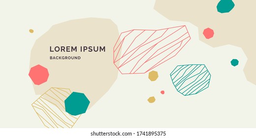 Modern backgrounds with abstract elements. Compositions of color spots. Vector illustration. Template for design and creative ideas.