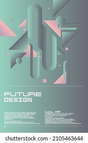 Modern backgrounds with abstract elements. Compositions of colored spots. Vector illustration.