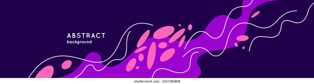 Modern backgrounds with abstract elements and dynamic shapes. Compositions of colored spots. Vector illustration. Template for design and creative ideas.