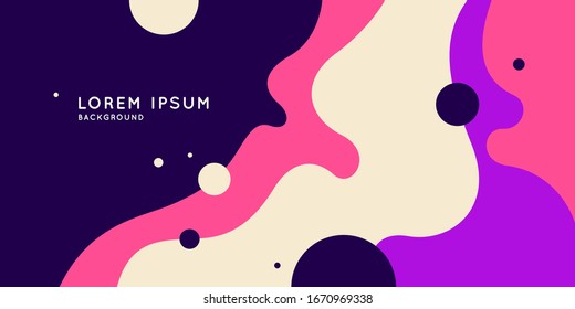 Modern backgrounds with abstract elements and dynamic shapes. Compositions of colored spots. Vector illustration. Template for design and creative ideas.