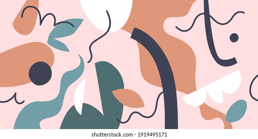 Modern backgrounds with abstract elements and dynamic shapes. Compositions of colored spots. Vector illustration. Template for design and creative ideas.