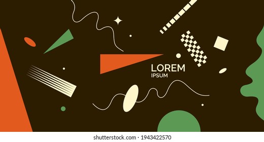 Modern backgrounds with abstract elements and dynamic shapes. Compositions of colored spots. Vector illustration. Template for design and creative ideas.